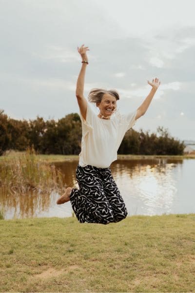 Ich mache einen Luftsprung