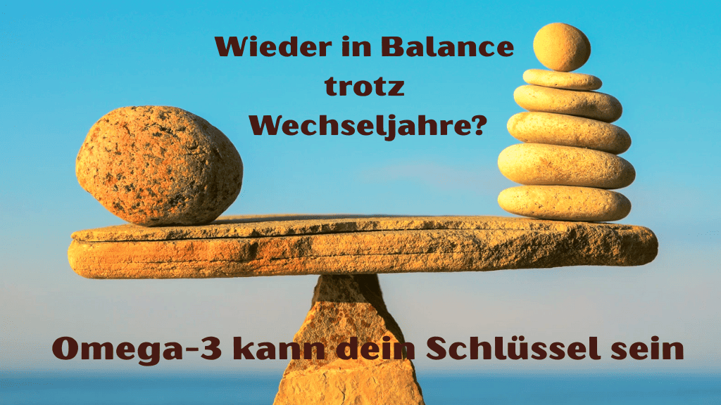 Eine Waage aus Steinen steht symbolisch für dein inneres Gleichgewicht in den Wechseljahren - können Omega 3 Fettsäuren dies unterstützen?