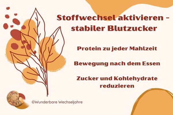 Überblick: Stoffwechsel aktivieren in den Wechseljahren mit einem stabilen Blutzucker