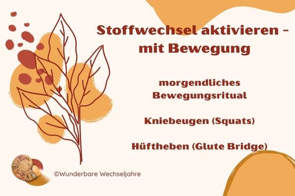 Überblick: Stoffwechsel aktivieren in den Wechseljahren mit Bewegung